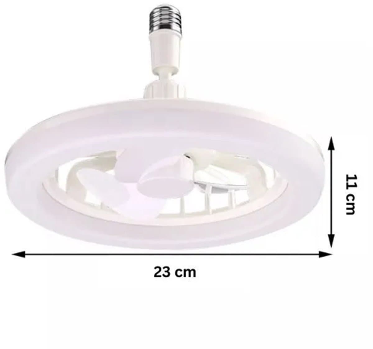 Plafondventilator met LED Verlichting - 3 Snelheden - 360° Roterend - Met afstandsbediening - Wit — afbeelding 1