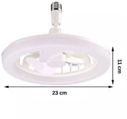 Plafondventilator met LED Verlichting - 3 Snelheden - 360° Roterend - Met afstandsbediening - Wit — thumbnail 1