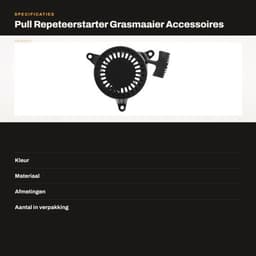 Pull Starter Vervanging - Trekstarter - Grasmaaier Accessoires - Geschikt voor XT149/XT173/XT650/XT675/XT775/XT800 - Metalen Materiaal - Diameter 14 cm — thumbnail 2