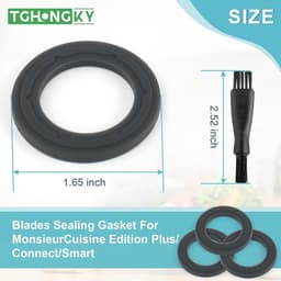 Sealing rings set voor keukenmachine - 3 stuks - vervangbare afdichtingen - voorkomt lekkages - ShopVlot — thumbnail 2