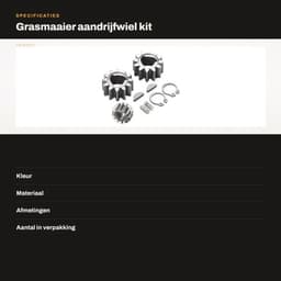 Aandrijfwiel Kit 8-Delige Set - Tandwielen - Clips - Transmissiesleutels - Compressieveren - Reserveonderdeel - Grasmaaier Onderdelen — thumbnail 3