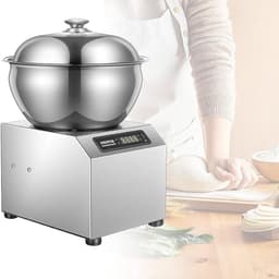 Deegkneedmachine - Keukenmixer Deegmixer - Brood Bakken - Dubbele Rotatie Kneedfunctie - 8L Kom - Zilver — thumbnail 1