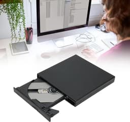 Externe DVD-Drive - Cd-brander - Bestanden Archiveren - Schokbestendig Ontwerp - 19x16x5 cm - Zwart — thumbnail 3