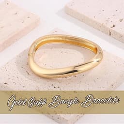 Set van 2 damesarmbanden van roestvrij staal in goud en zilver, elegante sieraden met stevige pasvorm, perfect als cadeau voor mama, vriendin of dochter — thumbnail 3