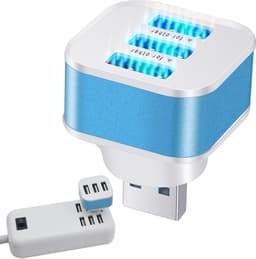 USB Hub - USB Verdeler - Data Overzetten - 3 Poorten - Compact Formaat - Blauw — thumbnail 5