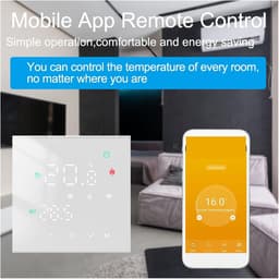 Slimme WiFi Thermostaat - Temperatuurregelaar Verwarming - Comfort Verhoging - Dubbele Sensor - 3A/16A - Wit — thumbnail 3