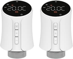 Slimme Thermostaatkop - Radiatorkraan Actuator - Verwarming Regelen - APP Afstandsbediening - M30x1.5mm - Wit — thumbnail 1