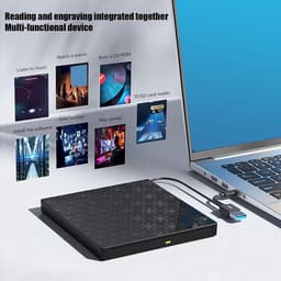 Externe Schijf Hub - Lezer Schrijver Docking Station - Data Overzetten - Brede Compatibiliteit - Standaard Formaat - Zwart — thumbnail 4