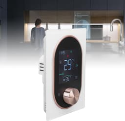 Slimme Thermostaat - Verwarmingsthermostaat Programmeerbaar - Energie Besparen - App Afstandsbediening - 130x88x38.3mm - Zwart — thumbnail 3