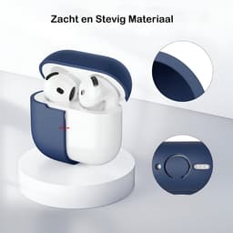 Studio Air Hoesje geschikt voor Airpods 4 - Schokbestendige Siliconen Case - Royal Blue — thumbnail 3