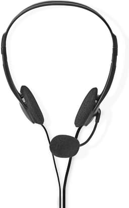 Nedis PC-Headset - On-Ear - Stereo - 2x 3.5 mm - Opvouwbare microfoon - Zwart — thumbnail 1