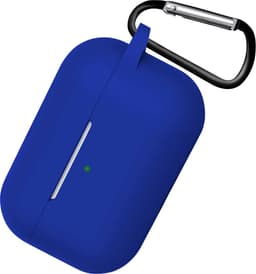Hoesje - Geschikt voor Apple AirPods 3 - met Clip - Siliconen Hoes - Silicone Case Cover - Donkerblauw — thumbnail 4