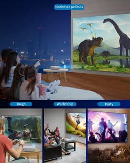 Mini Beamer - Streamen vanaf je telefoon - Bluetooth Audio - Input tot 1080P Full HD - Projector - Mini Projector - HDMI - USB - Wit - Smartphone - Draagbaar - Zoomfunctie - Ingebouwde speaker — thumbnail 4