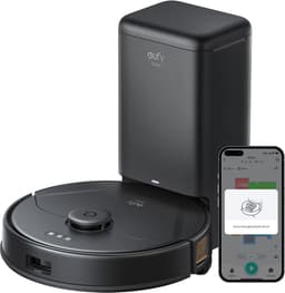 eufy Clean X8 Pro Robotstofzuiger met leegstation en dweilfunctie - Robot Vacuum - Twin-Turbine™ met 2 × 4000 Pa Zuigkracht, Bestuurbaar via app, Zelfontwarrende Rolborstel, iPath™ Navigatie — thumbnail 1