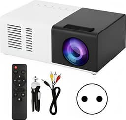 Mini Beamer - Input tot 1920x1080 - Inclusief statief - Projector - Mini Projector - HDMI - USB - Zwart / Wit - Draagbaar - Ingebouwde speaker — thumbnail 1
