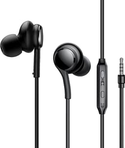 Joyroom In Ear Oordopjes - Oortjes met draad en microfoon - 120cm kabel - Zwart — thumbnail 1