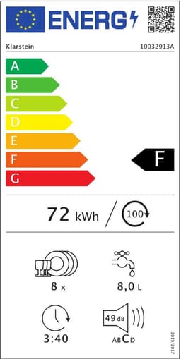 Klarstein Amazonia Mini vrijstaande vaatwasser - Tafelmodel afwasmachine - Met 8 couverts en 8 programma's - Led display - Aquastop - Zwart — thumbnail 2