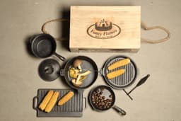 Esschert Design - 7 Delig Kampvuurkookset - Dutch Oven - Dutch oven - Staal - — thumbnail 3