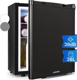 Klarstein Minibar minikoelkast voor op de kamer, minikoelkast voor drankjes, snacks en cosmetica, kleine , kleine en stille koelkast, verstelbare planken, kleine Skincar koelkast 5-22°C, 38L - 26 dB - voor Kantoor - Compact Vrijstaand — thumbnail 1