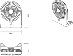 Ventilator - Trion Breezi - Tafelventilator - Staand - Rechthoek - Mat Wit - Kunststof — thumbnail 4