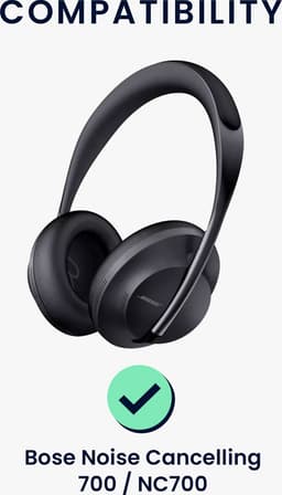 kwmobile 2x oorkussens geschikt voor Bose Noise Cancelling 700 / NC700 - Earpads voor koptelefoon in wit — thumbnail 2