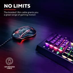 Trust GXT 133 Locx - Gaming Muis - Bedraad - 3200 DPI - LED verlichting - Zwart — thumbnail 4