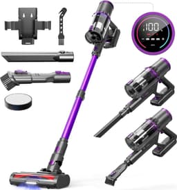VEGREM® Steelstofzuiger - Stofzuiger Zonder Zak - Steelstofzuiger Draadloos - Steelstofzuigers - Steelstofzuiger Zonder Zak Op Accu - Stofzuiger Draadloos — thumbnail 1
