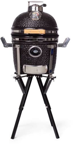 Yakiniku - BBQ Kamado 13 Inch Compact met Draagbaar Onderstel - Keramiek - Zwart — thumbnail 1