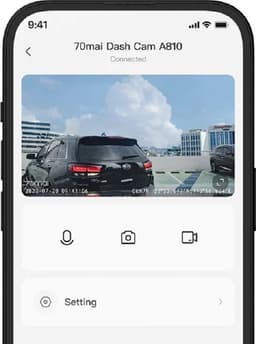 70mai Dash Cam A810 Set - Dashcam voor en achter - 4K Ultra HD met Sony STARVIS 2 sensor - HDR nachtzicht - GPS en ADAS rijassistentie - Parkeerstand beveiliging - WiFi app bediening en G-sensor voor incidentdetectie — thumbnail 3