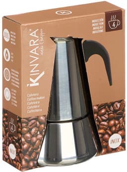 Kinvara Percolator Italiaans koffiezetapparaat - staal - zilver - 4kopjes - Koffiezetter — thumbnail 4