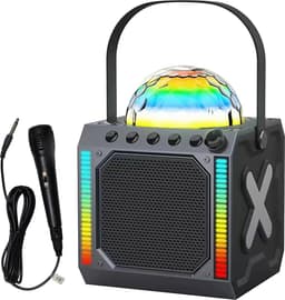 Denver Karaoke Set Kinderen & Volwassenen - Discolichten - Bluetooth - Incl. Microfoon - Speaker Party Box - Partybox - BTM618 — thumbnail 1