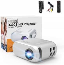 Mini Beamer Zenwire D300S - Beamer - Mini Projector Wifi 2.4/5 GHz - Beamer draagbaar Full HD 1280x720p - HDMI, mini Jack, USB, AV — thumbnail 2