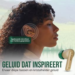House of Marley Little Bird Draadloze Oordopjes - Bluetooth Oortjes Draadloos - 24 uur Batterijduur - Eco Friendly Design - Quickcharge - Touchbediening - Cream — thumbnail 3