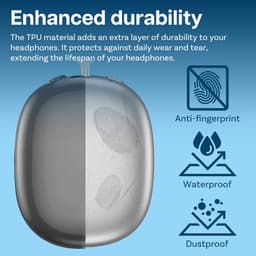 Siliconen Hoes voor AirPods Max Hooftelefoons van MMOBIEL – Transparant Zacht TPU Oorschelp Beschermhoes, Siliconen Oorkussens Beschermhoes, Hoofdband Beschermhoes – Anti-Kras Beschermer – Zwart — thumbnail 5