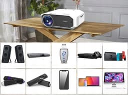 Mini Bemaer Zenwire E450S - Beamer - Mini Projector Full HD WiFi 2.4/5 Ghz Bluetooth 5.0 - 4500lm / 1500:1 / 36-150" - Focus / Keystone +/- 15­° / 360 functie — thumbnail 4