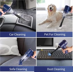 Cordless Auto Mini Handheld Vacuum Cleaner - Krachtige Zuigkracht - Oplaadbaar - 2 in 1 - Lichtgewicht - Thuis - Pet Hair - Auto Reiniging — thumbnail 5