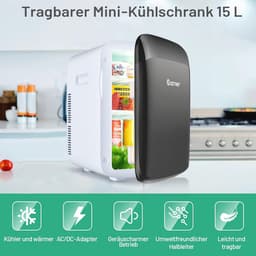 Mini-koelkast met 2-in-1 koel- en verwarmingsfunctie - 15 liter draagbare koelbox voor auto en huishouden — thumbnail 3