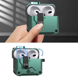 Telestore Hoesje geschikte voor AirPods 4 en Airpods 5 - TPU hybride zwart hoesje Beschermhoes - Shockproof AirPods 4 en 5 Cover - AirPods 4 / 5 Hoesje - Geschikt voor Apple Airpods 4 en Airpods 5 - zwart - hard en TPU cover — thumbnail 3