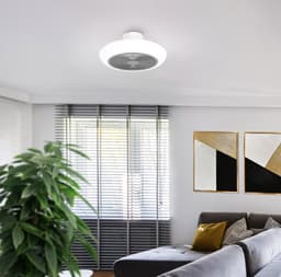 EGLO Sayulita Plafondlamp met ventilator - 45,5cm - AC longer life - Wit|Grijs - Dimbaar - 3 standen — thumbnail 5