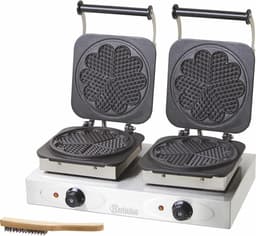 Bartscher Wafelijzer 2HW211 - 2 Hartvormige Bakplaten - 50–300°C - 2x230V - 600x470x230mm — thumbnail 4