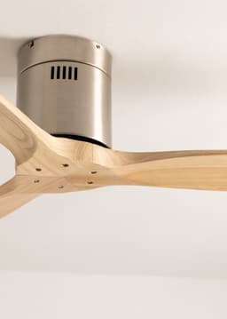 CREATE - Plafondventilator 40W silent Ø132 cm - Controller voor wandmontage - afstandsbediening - Niquel Naturel Hout- WIND CALM — thumbnail 2