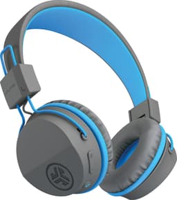 JLAB Jbuddies kinder Koptelefoon Draadloos – Koptelefoon kinderen geluidsdempend – Gehoorbescherming kinderen – Volumelimiet 84 dB – 24 uur batterijduur – Bluetooth - Grijs/Blauw — thumbnail 1