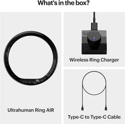 ULTRAHUMAN Ring AIR – Smart Ring | Geen maandabonnement | Bepaal eerst de juiste maat met de Sizing Kit | Slaaptracker - Hartslagmeter - Fitnesstracker – Aster Black – Size 10 — thumbnail 5
