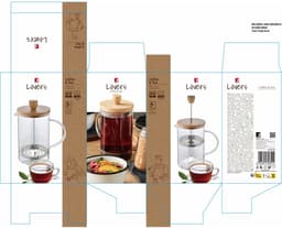 Koffiepot met Zuiger Bergner LOVERS 800 ml Beige — thumbnail 5