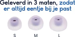 Ibley ComfortFit Siliconen oortips voor Samsung Galaxy buds 2 zwart - Siliconen Earplug - S/M/L formaat - 3 paar - 3 maten — thumbnail 4