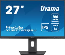 iiyama ProLite XUB2793QSU-B6 - 27 Inch - IPS - QHD - USB-hub - In hoogte verstelbaar — thumbnail 1
