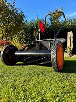 Grasmaaier handmatig - Handmaaier grasmachine - Handmaaier - Kooimesmaaier - 79,22 x 61,01 x 106,5 cm - Zwart — thumbnail 2