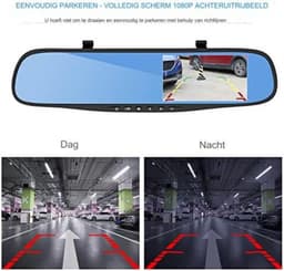 Dual dashcam - Dashcam voor en achter - Auto camera dashcam - Dashcam auto - Dual dashcam voor auto - Zwart — thumbnail 5