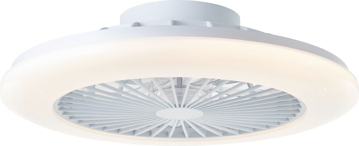 Brilliant Salerno - Plafondventilator - Met verlichting - LED 40W - Wit en RGB kleuren - Dimbaar - Wit - Zeer stil — afbeelding 1