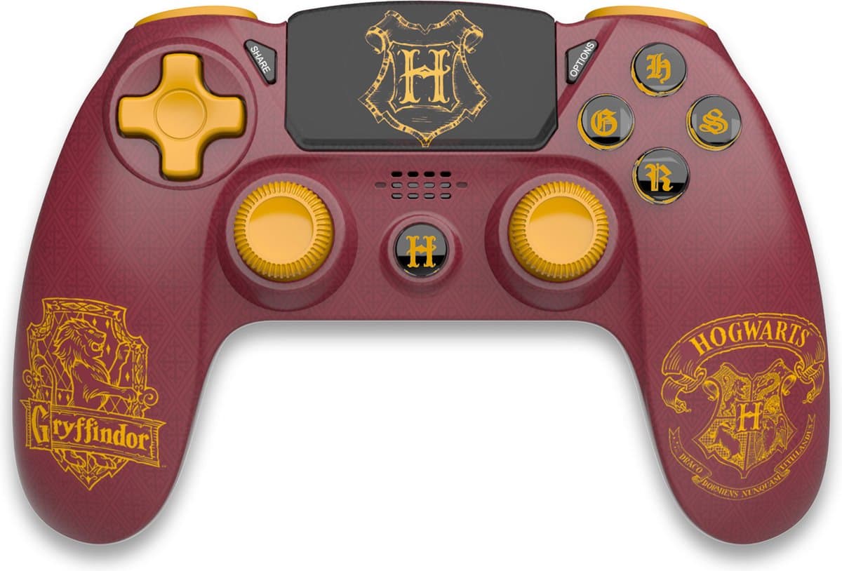 Freaks and Geeks Harry Potter Draadloze controller geschikt voor PS4 - LED - Rood — afbeelding 1